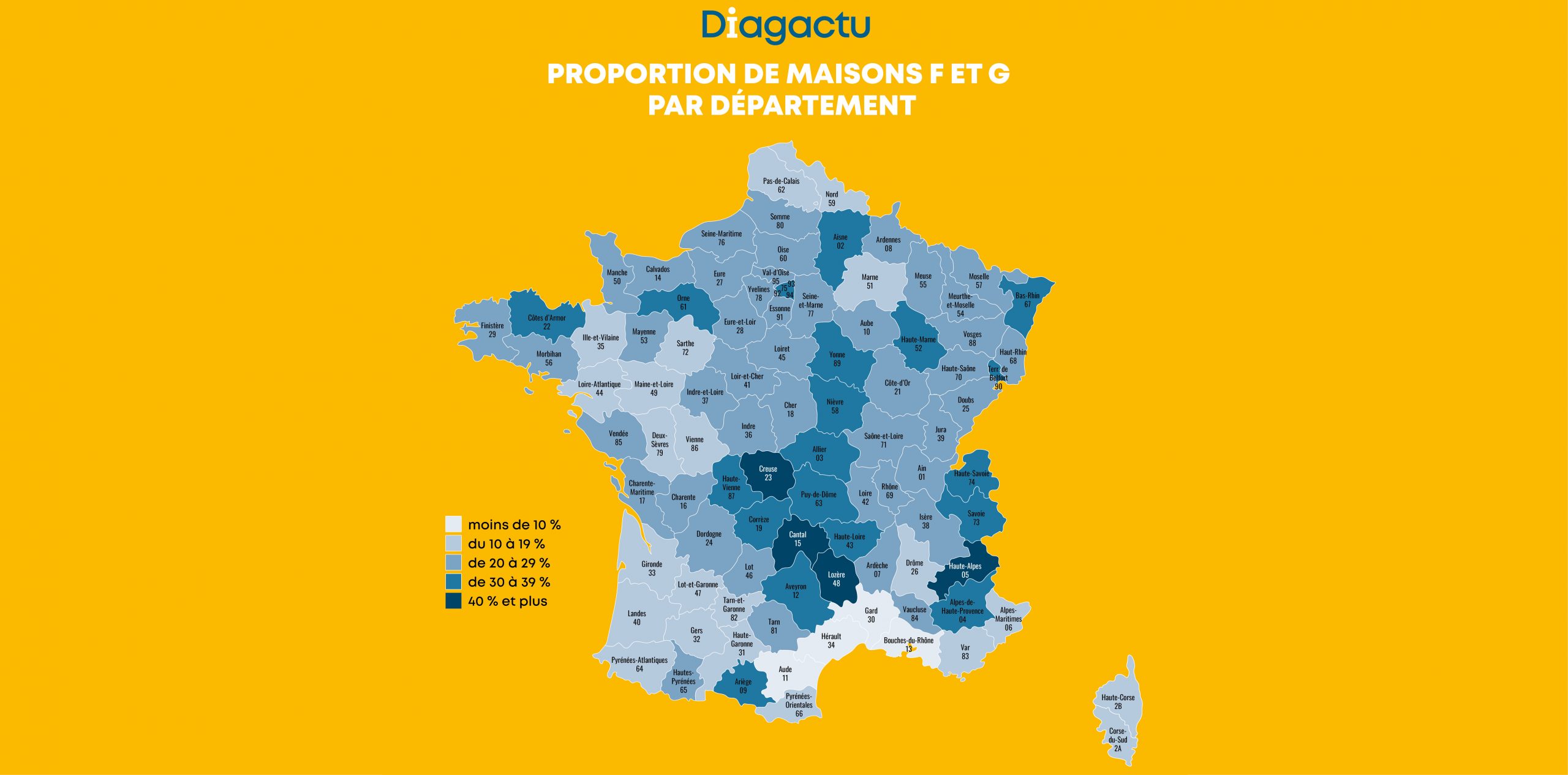 Carte : proportion de maison F et G